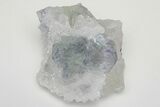 Glass-Clear, Purple & Green Cubic Fluorite Cluster - China #205580-3